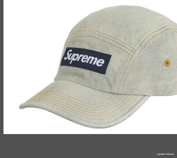 CAP DENIM Camping White Washed Water Black CAMP Blue Tannin Washed Hat Water SS23 0723